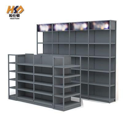 Heavy Duty Supermarket Snack Racks Metal Display Shelf Gondola