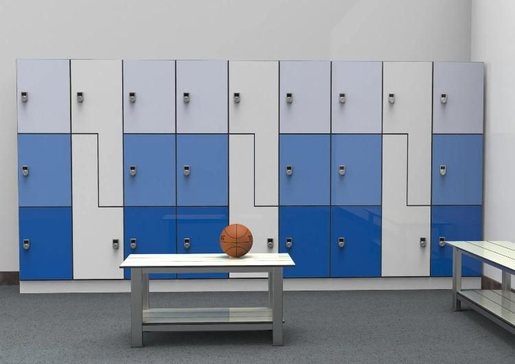 New Design High Pressure Colorful Compact Laminate Waterproof and Fireproof HPL Storage Locker for Changing Room/