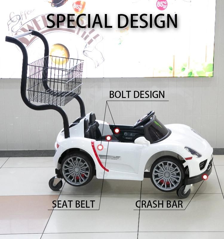 Supermarket Plastic Trolley Shopping Mall Children Car Baby Shopping Cart