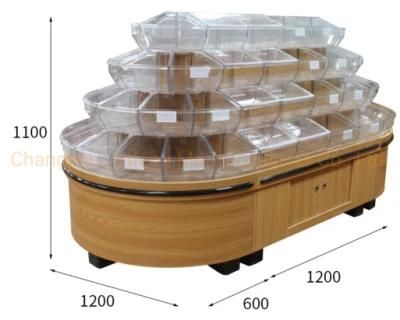 Supermarket Wooden Shelf Multi-Function Display Racking for Snacks