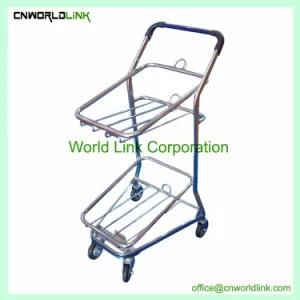 Factory Direct Sell Two Layers Basket Shopping Cart