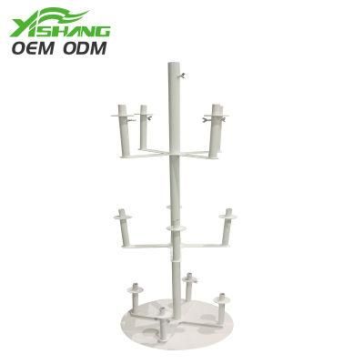 Custom Rotating Metal Floor Wig Display Stand