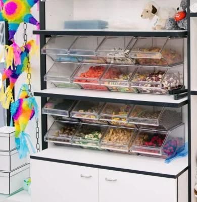 Ecobox Scoop Bins Candy Nuts Bulk Food Storage Bins Stackable Acrylic Bulk Bin for Shops