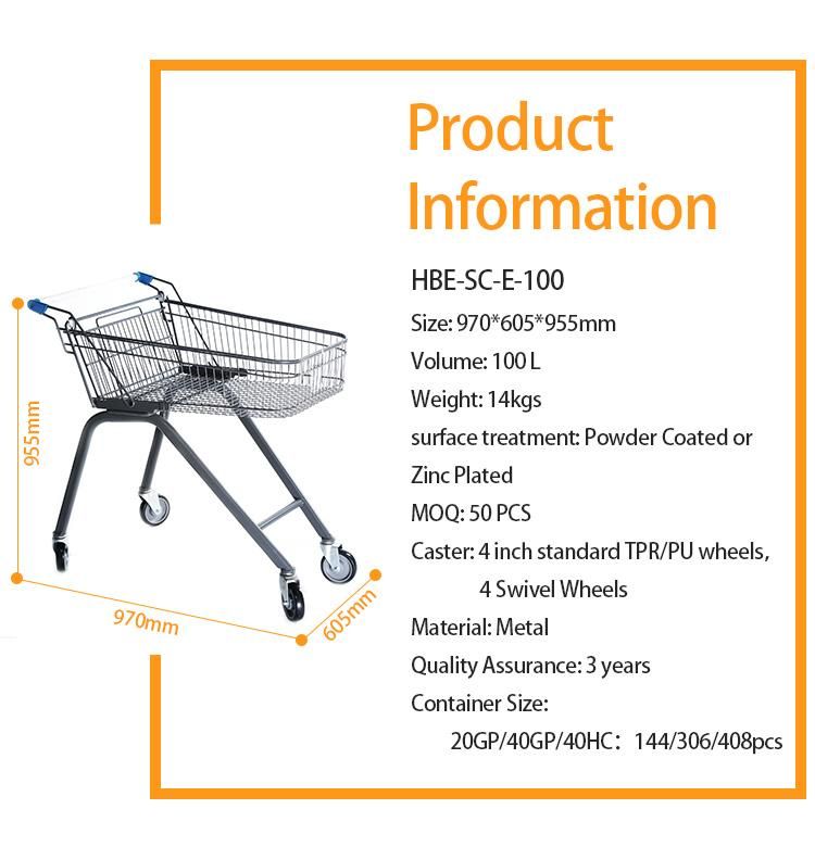 Supermarket Grocery New Model Store 100L Hand Shopping Basket