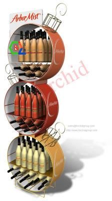 Metal Round Barrel Display Rack Stand for Wine