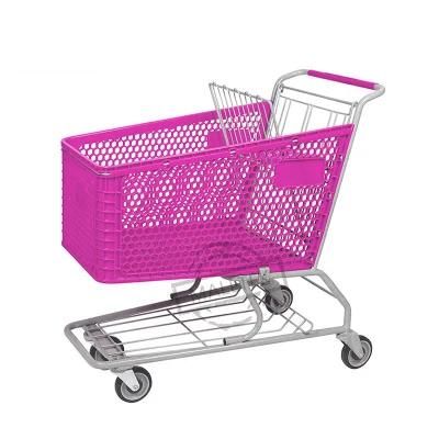 Retail Grocery Store American Trolley Plastic Supermarket Shopping Cart