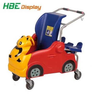 Supermarket Plastic Rentable Children Toy Shopping Cart for Baby