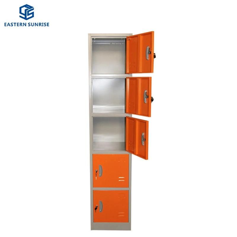 School Student Factory Military Hotel Use 5 Door Locker Cabinet