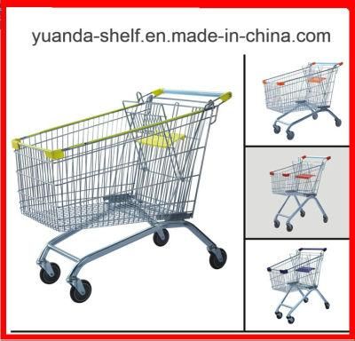 Large Capacity Metal European Style Supermarket Shopping Trolley