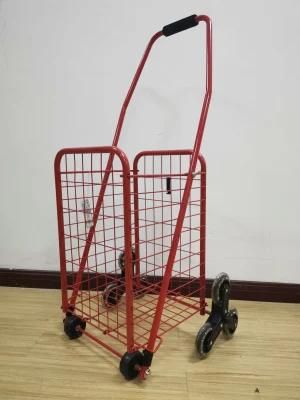 China 3 Wheel Stair Climber Portable Folding Cart for Supermarket Grocery Shopping