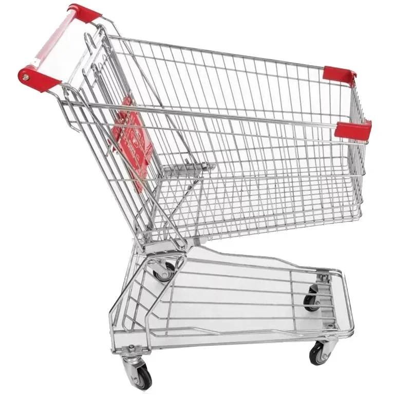 High Quality Large Style Customized Supermarket Metal Shopping Trolley Cart