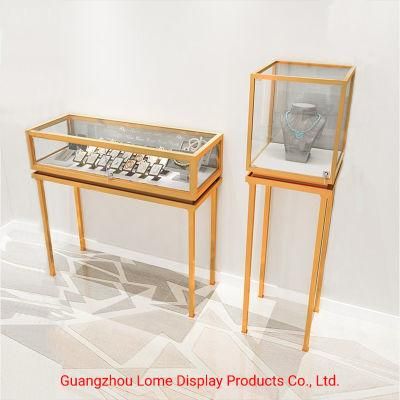 Jewelry Display Case Showcase Exhibition Counter Interior Design Metal Glass Perfume Shop