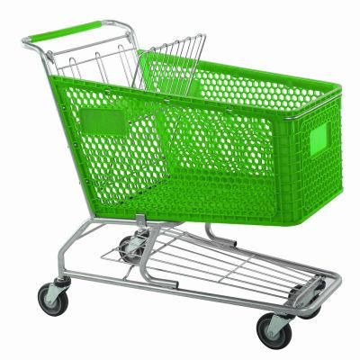 Various Liter Supermarket Plastic Trolley Shopping Trolley by Manufacturer Yuanda Factory