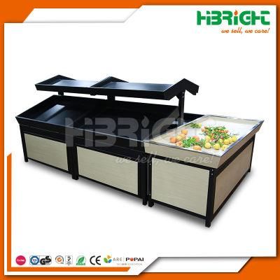 Wooden Store Fruits Vegetables Display Racks for Supermarket