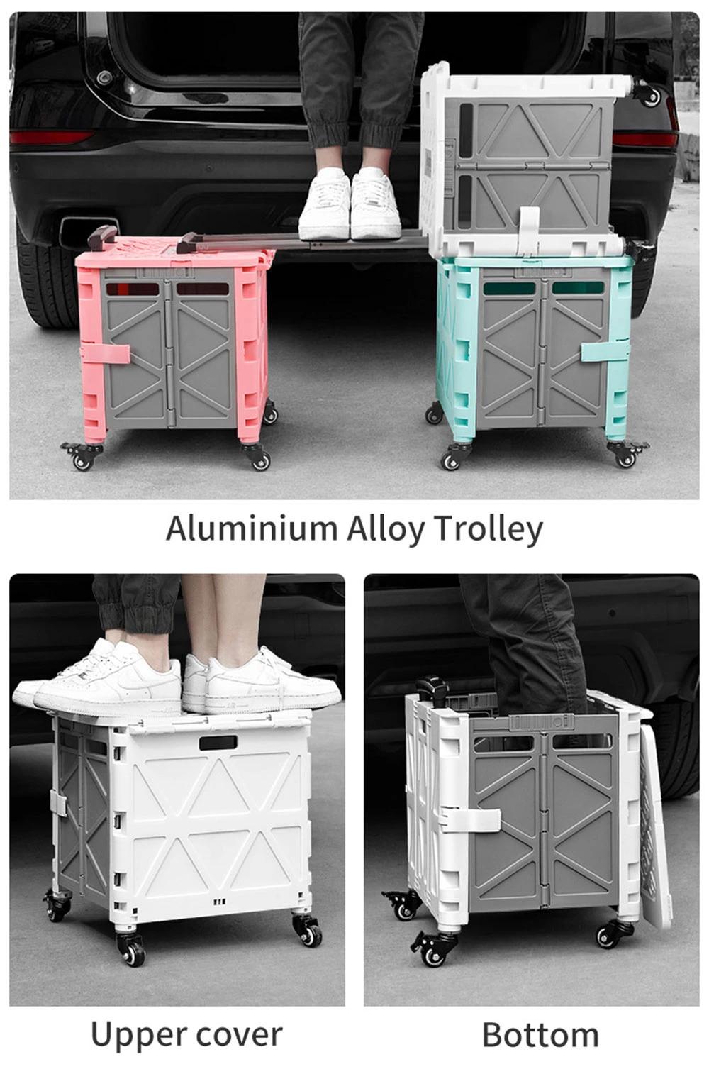 Colorful Design Hot Sell Home and Outside Use Multi-Function Collapsible Cart with Wheels/Shopping Trolley