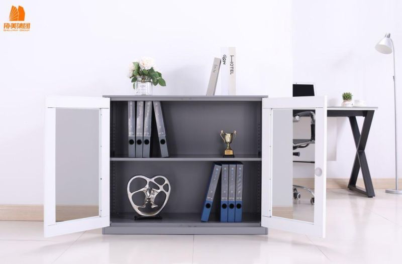 Metal Short 2 Door File Cabinet with Adjustable Shelves