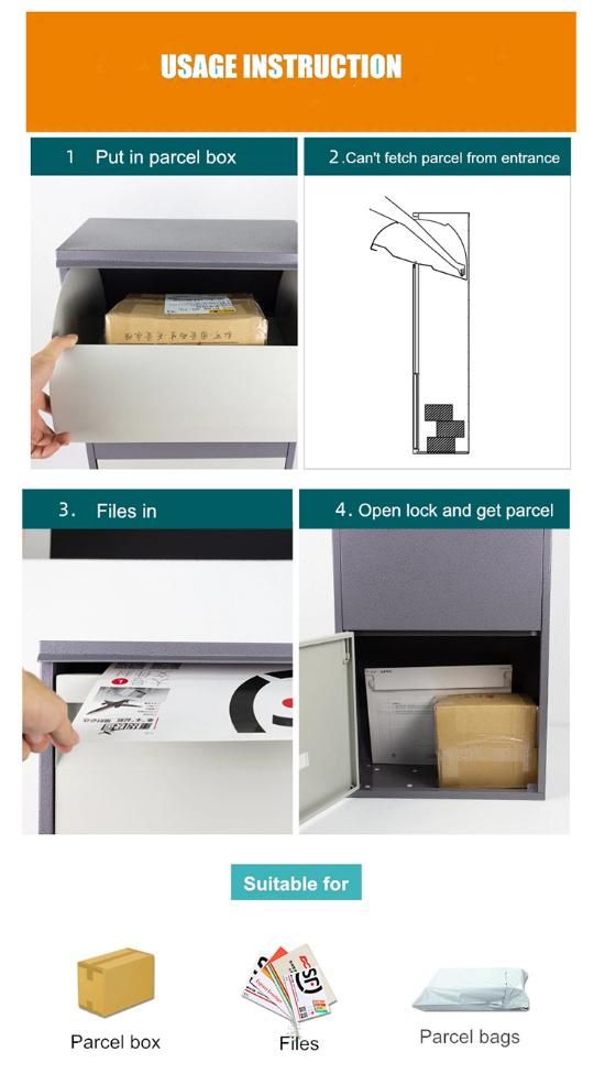 Fas-158 Shelf -Service Anti-Rust and Anti-Theft Design Metal Parcel Delivery Box