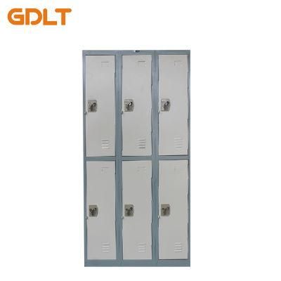 High Quality 6 Door Colorful Metal Lockers in School or Changing Room Casillero Gimnasio
