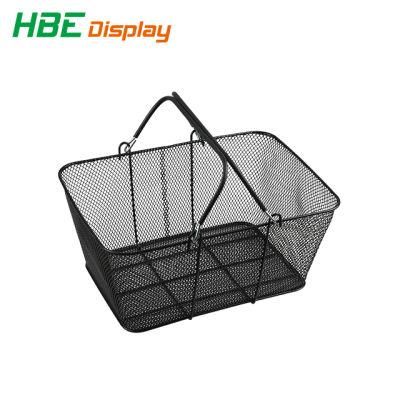 Supermarket Stackable Metal Carry Wire Mesh Shopping Basket