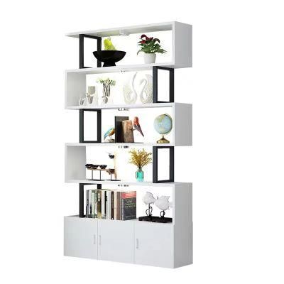 Simple Floor Storage Family Living Room Bedroom Small Office One Wall Bookcase Display Cabinet