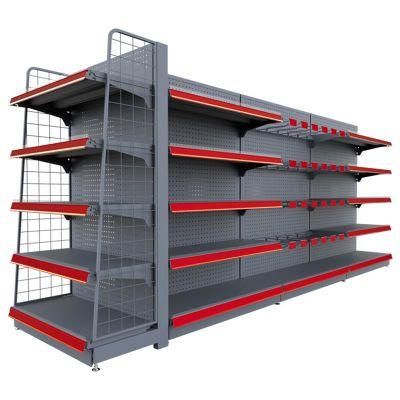 Retail Store Double Sided Cheap Metal Pegboard Rack Merchandise Display Supermarket Gondola Shelf