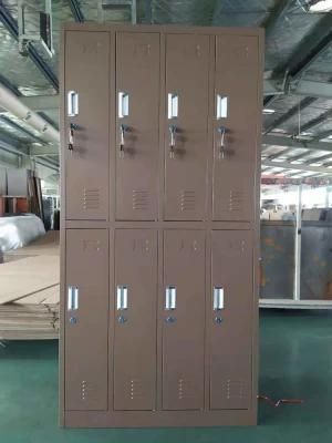 Colorful Gym Clothes Lockers 8 Door Metal Changing Room School Locker Prices