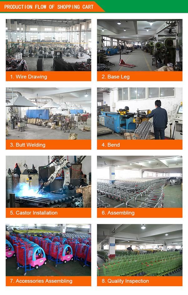 Safety and Colorful Kids Shopping Trolley Cart for Supermarket