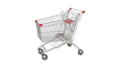 Wholesale Zinc Plated Retail Grocery Store Metal Supermarket Shopping Cart