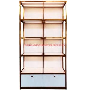 CY103-China Manufactured Customized Modern Designed Metal Frame Acrylic Wooden Supermarket Display Shelf Household Furniture Filing Cabinet