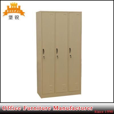 Jas-026 China Made Manufacture 3 Door Metal Bedroom Furniture Steel Wardrobe