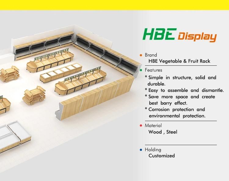 Hibright Supermarket Fruit and Vegetable Display Rack