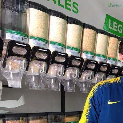 Plastic Bulk Candy Nuts Rice Dispenser Gravity Bin for Supermarket