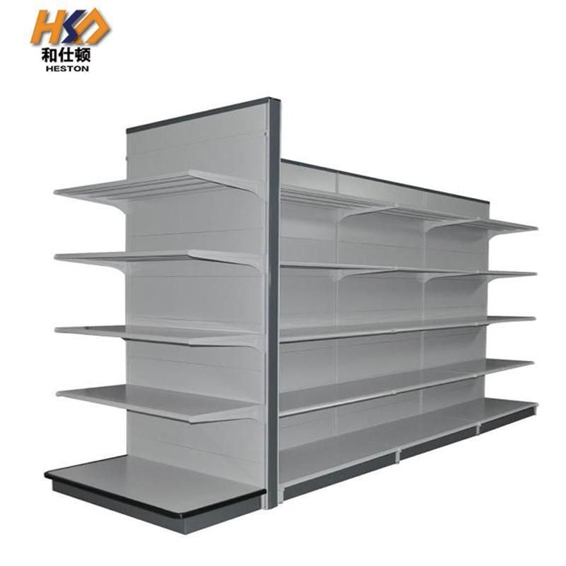 Metal Gondola Used in Supermarket Shelf Display for Store Retail