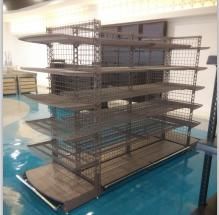 Wire Mesh Cold Steel Supermarket Shelf