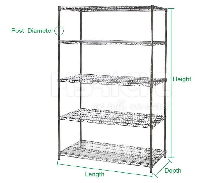 Chrome Wire Shelving with Wheels, Wire Decking Racks