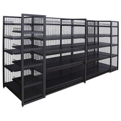 Customized Metal Convenience Store Display Supermarket Shelves Gondola