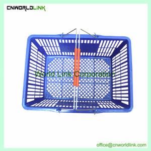 20L Easy Rolling Plastic Basket for Supermarket
