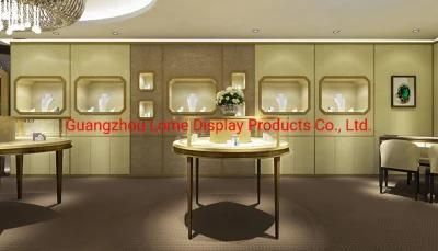 High-End Wood Jewelry Display Stand for Interior Furniture Store Design