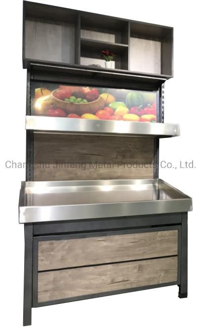 Supermarket Vegetable and Fruit Display Shelves