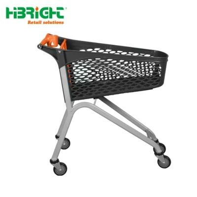 Plastic Shopping Cart Hand Trolley with Cup Holder