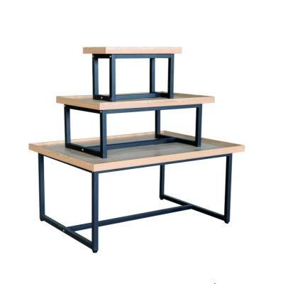 Modern Shopping Mall Bakery Furniture Wood Bread Display Stand for Store