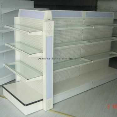 Single Side Metal Gondola Shelf Supermarket Shelf Gondola Shelving