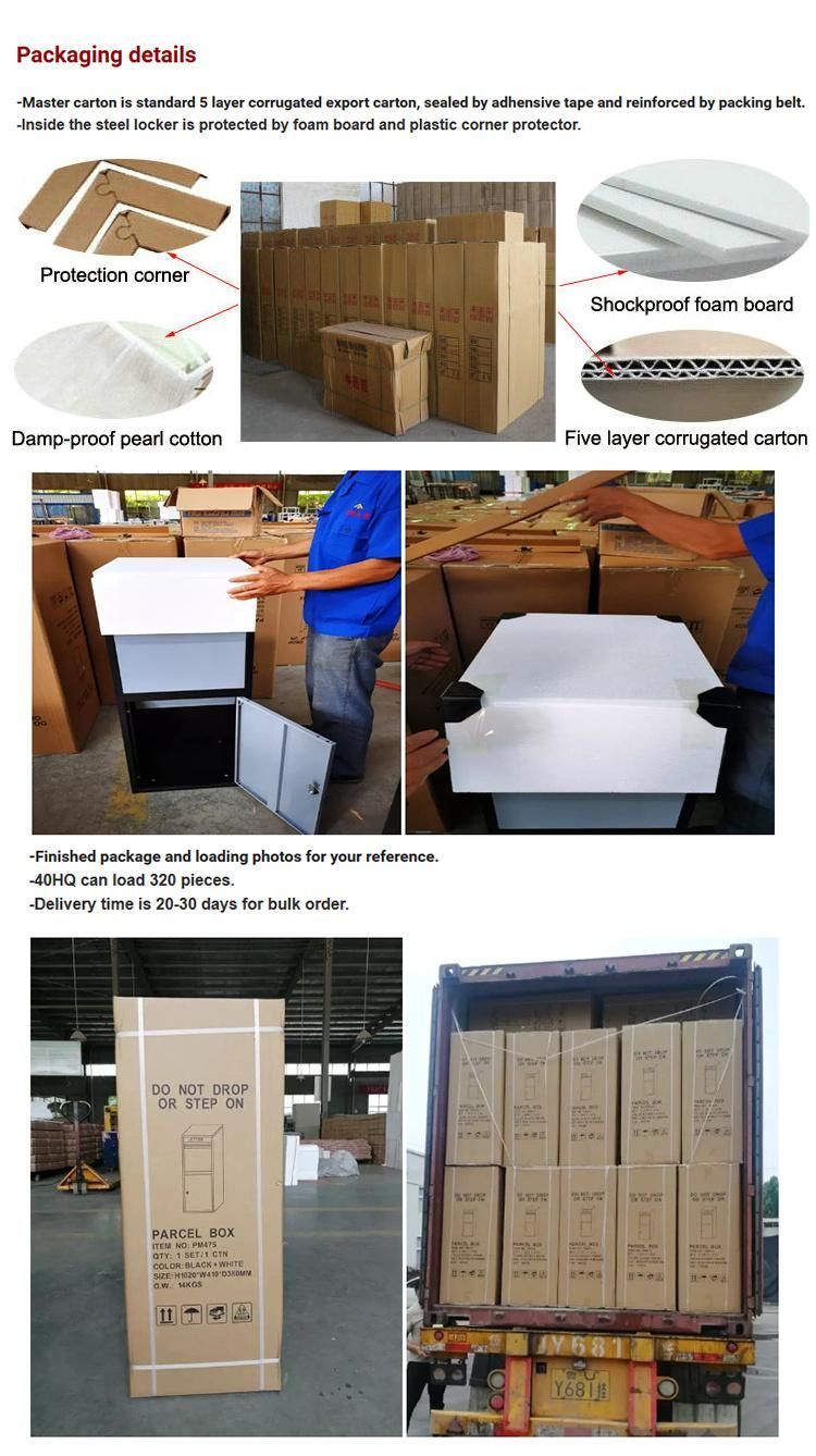 Fas-158 Outdoor Parcel Delivery Box Large Drop Box for Mail Letter Post Smart Home Parcel Box