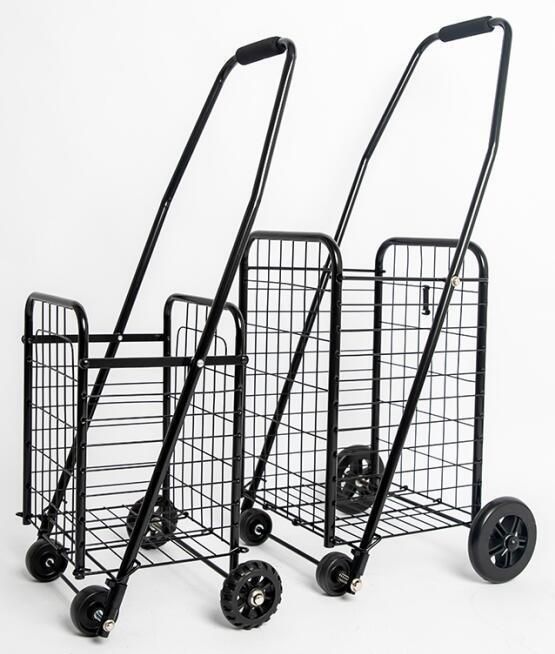 Factory Vintage Style Metal Grocery Folding Shopping Trolley Utility Cart on Sale