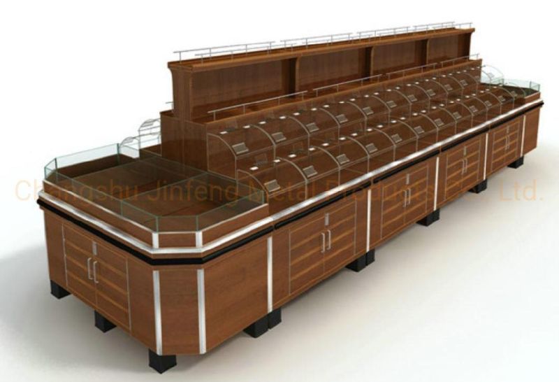 Supermarket Display Shelving Convenience Store Snack Display Rack with Wood