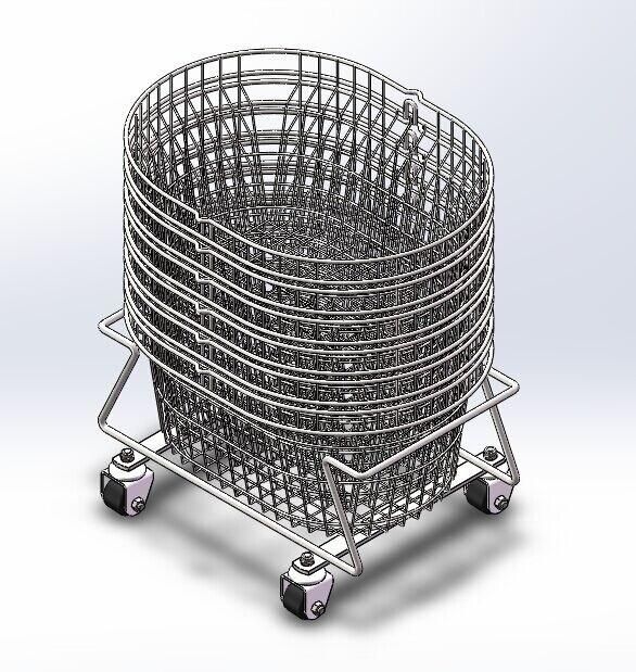 Oval Wire Mesh Shopping Basket (HBE-B-31)