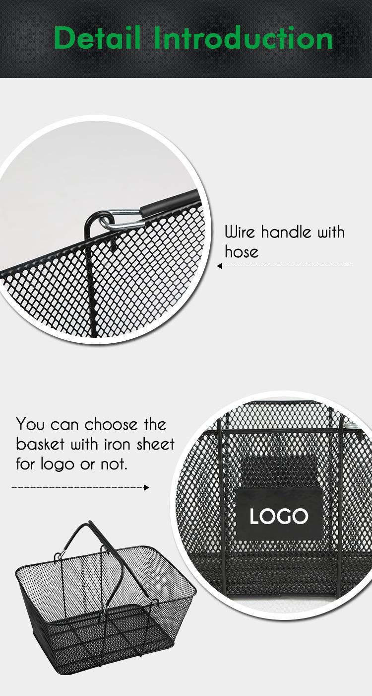 Cosmetic Grocery Store Metal Shopping Hand Basket
