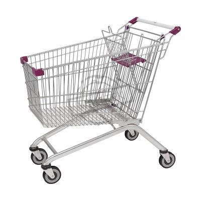Best Selling Metal Retail Store 60L Cart with Safety Belt