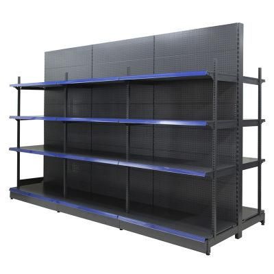 Double Side Heavy Duty Supermarket Display Shelves Metal Rack