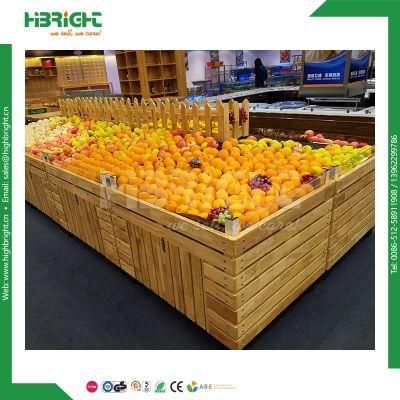 Wooden Fruits and Vegetables Display Rack for Stores and Supermarket